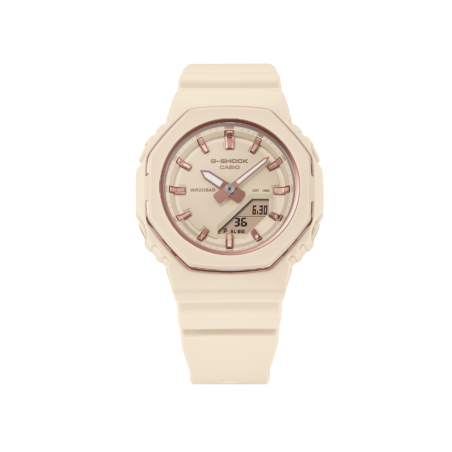Reloj Análogo Digital Casual Beige Rosa de Mujer – Relojín Panamá