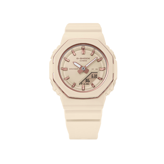 Reloj Análogo Digital Casual Beige Rosa de Mujer