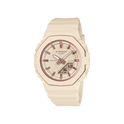 Reloj Análogo Digital Casual Beige Rosa de Mujer