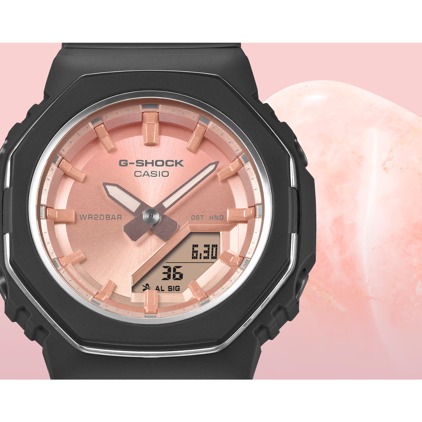 Reloj Análogo Digital Casual Negro de Mujer