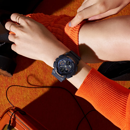 Reloj Análogo Digital Casual Azul Oscuro de Mujer