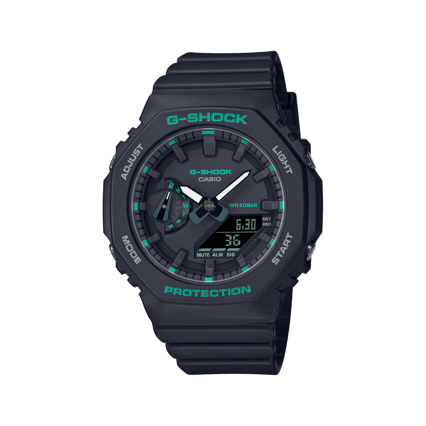 Reloj Análogo Digital Casual Negro de Mujer
