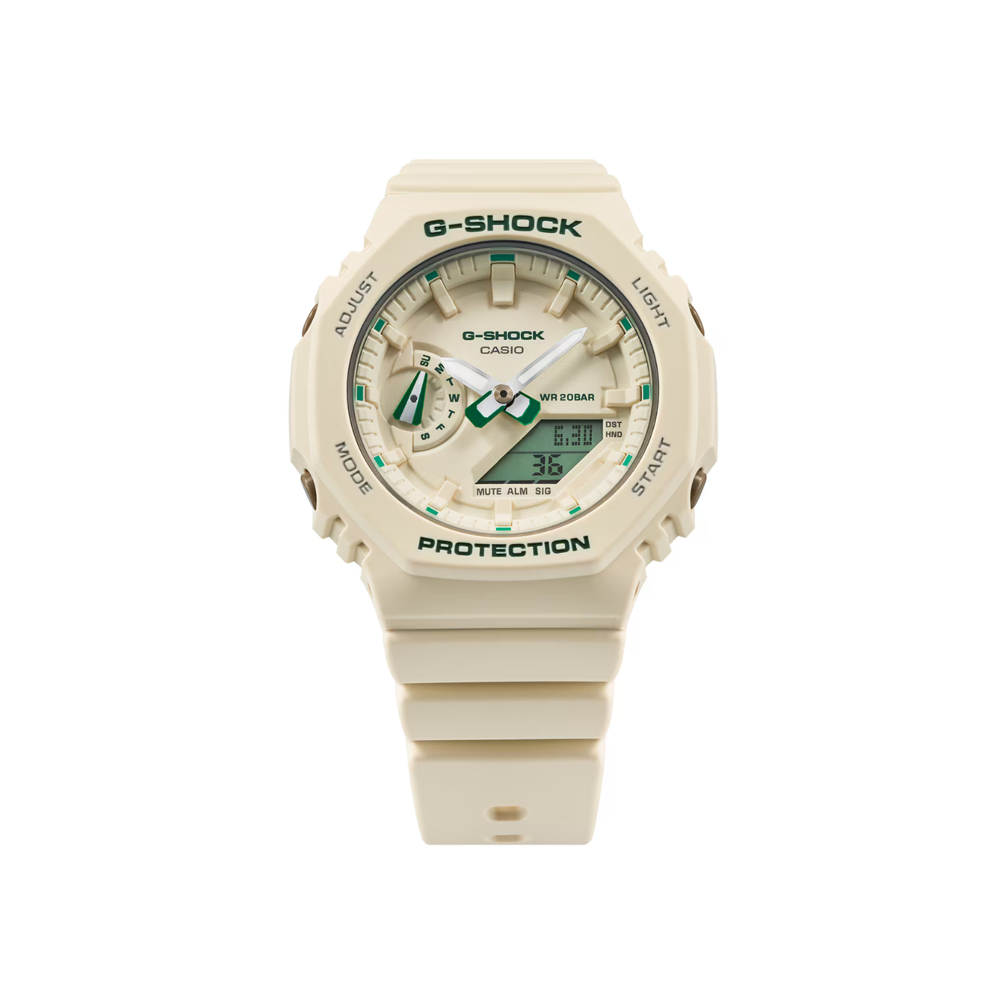 Reloj Análogo Digital Casual Crema de Mujer