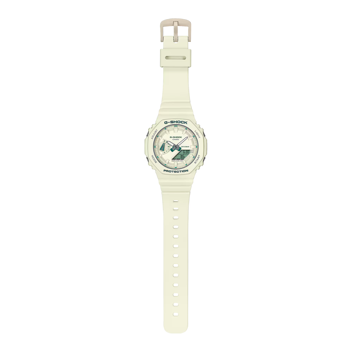 Reloj Análogo Digital Casual Crema de Mujer