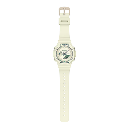 Reloj Análogo Digital Casual Crema de Mujer