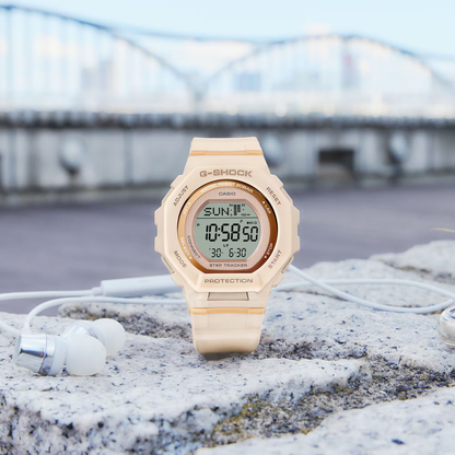 Reloj Digital Deportivo Beige de Mujer