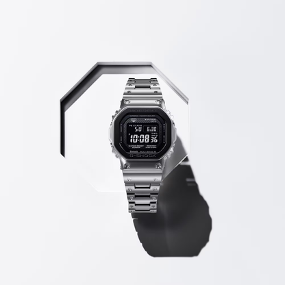 Reloj Digital Casual Tough Solar Plateado de Hombre