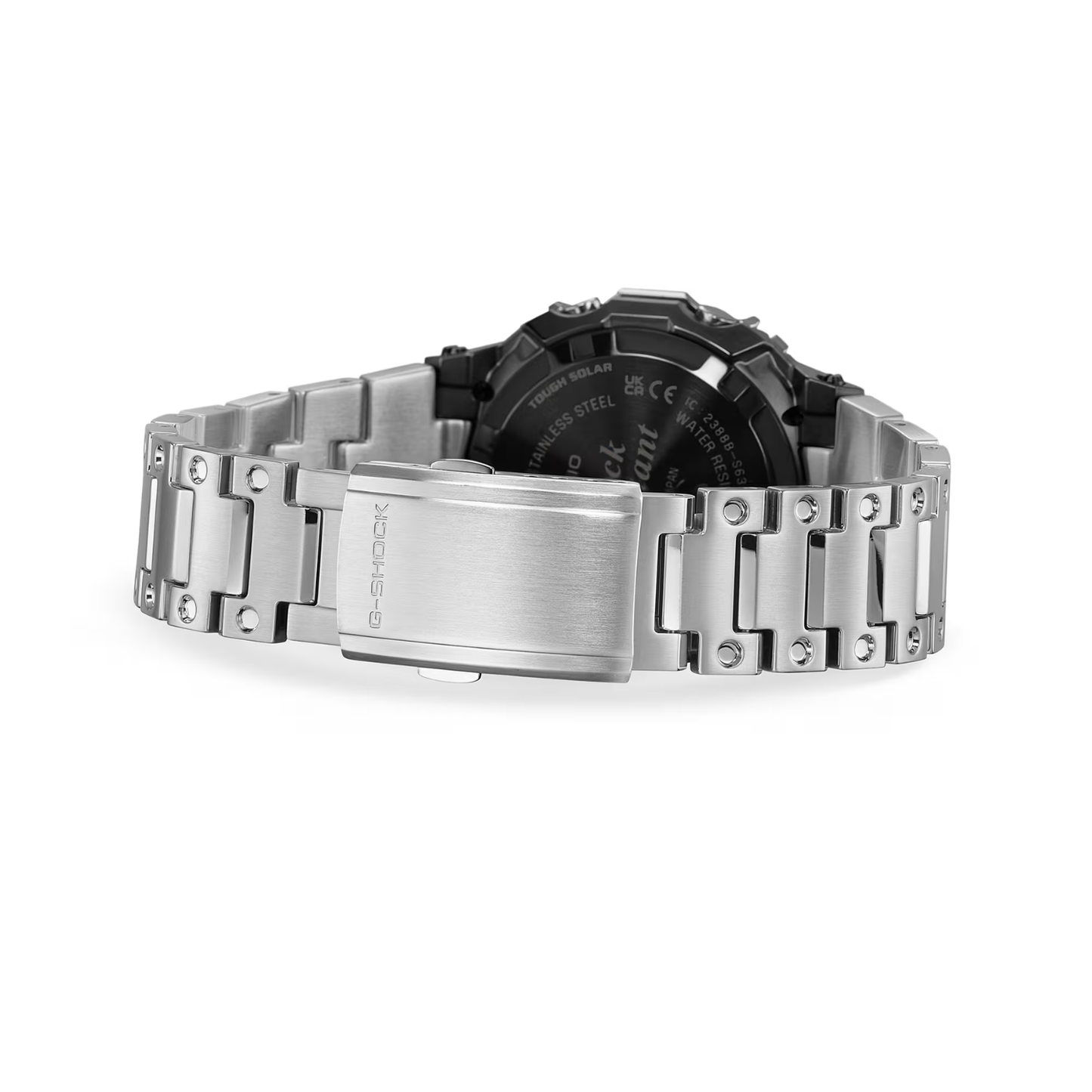 Reloj Digital Casual Tough Solar Plateado de Hombre