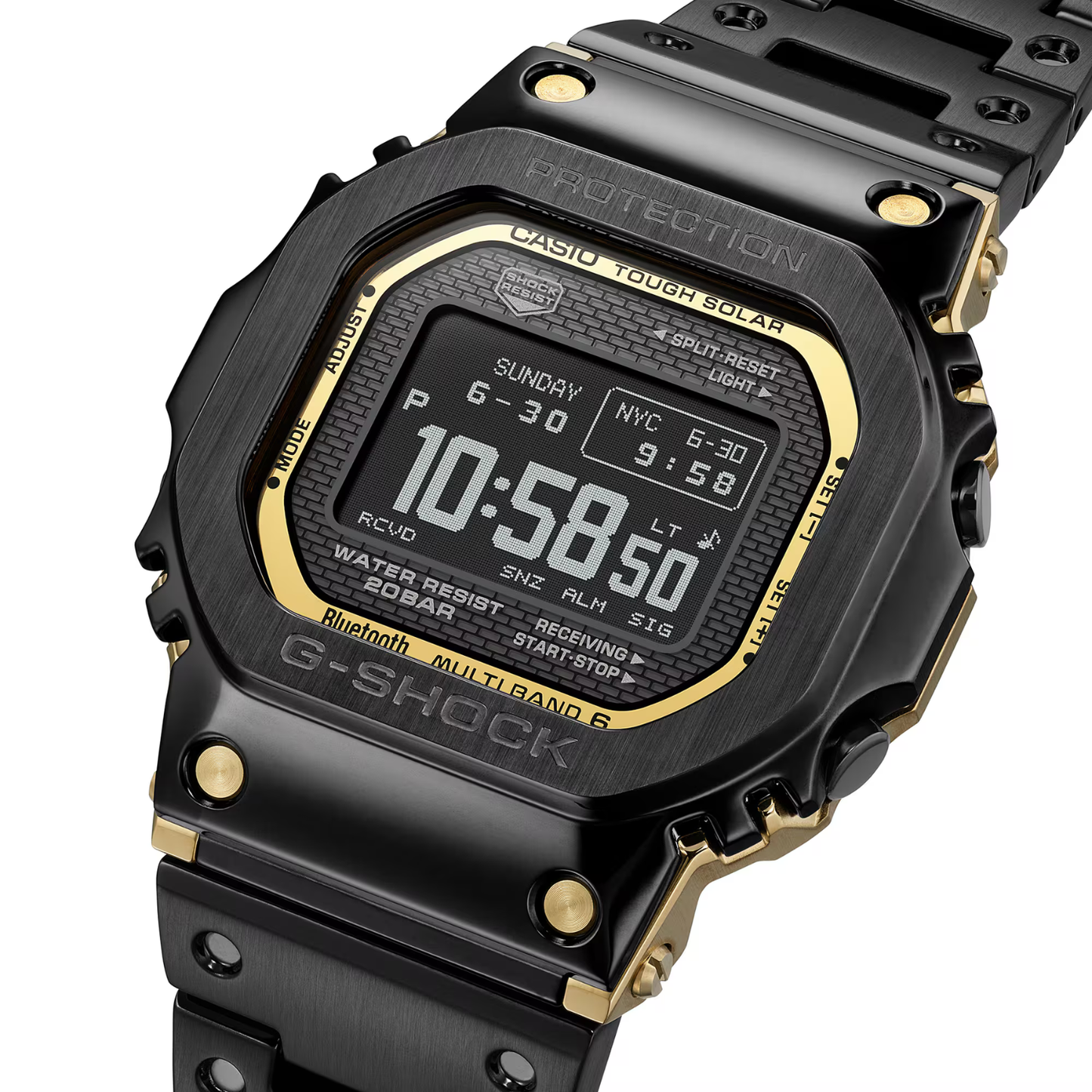 Reloj Digital Casual Tough Solar Negro de Hombre