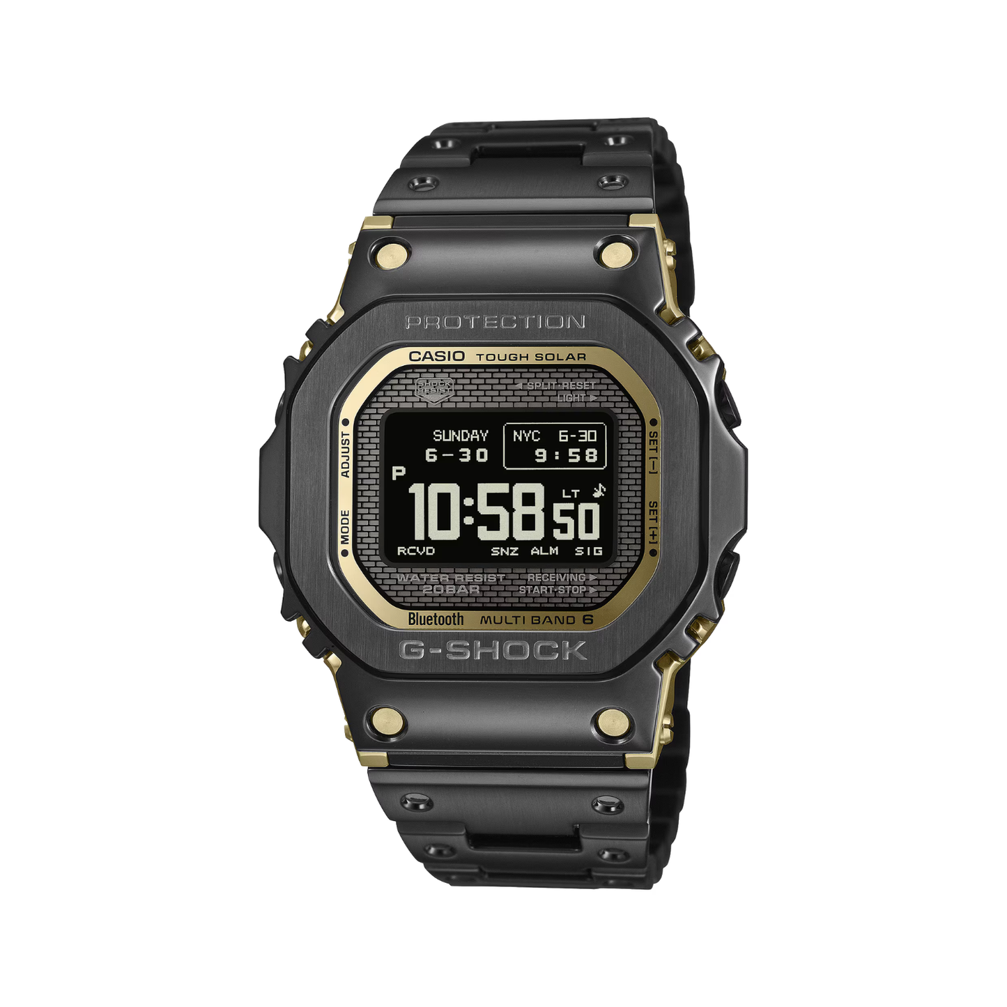 Reloj Digital Casual Tough Solar Negro de Hombre