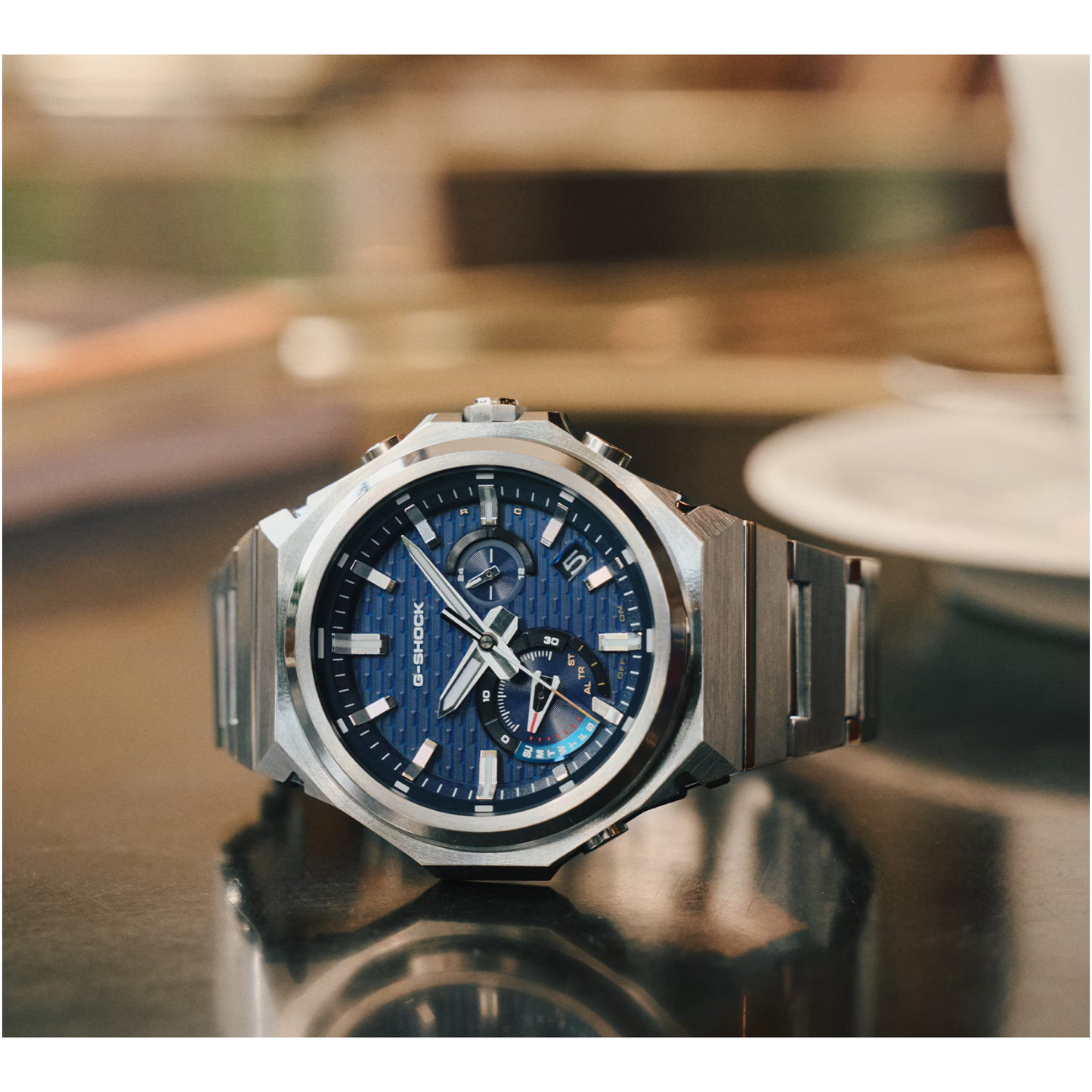 Reloj Análogo Casual Plateado de Hombre