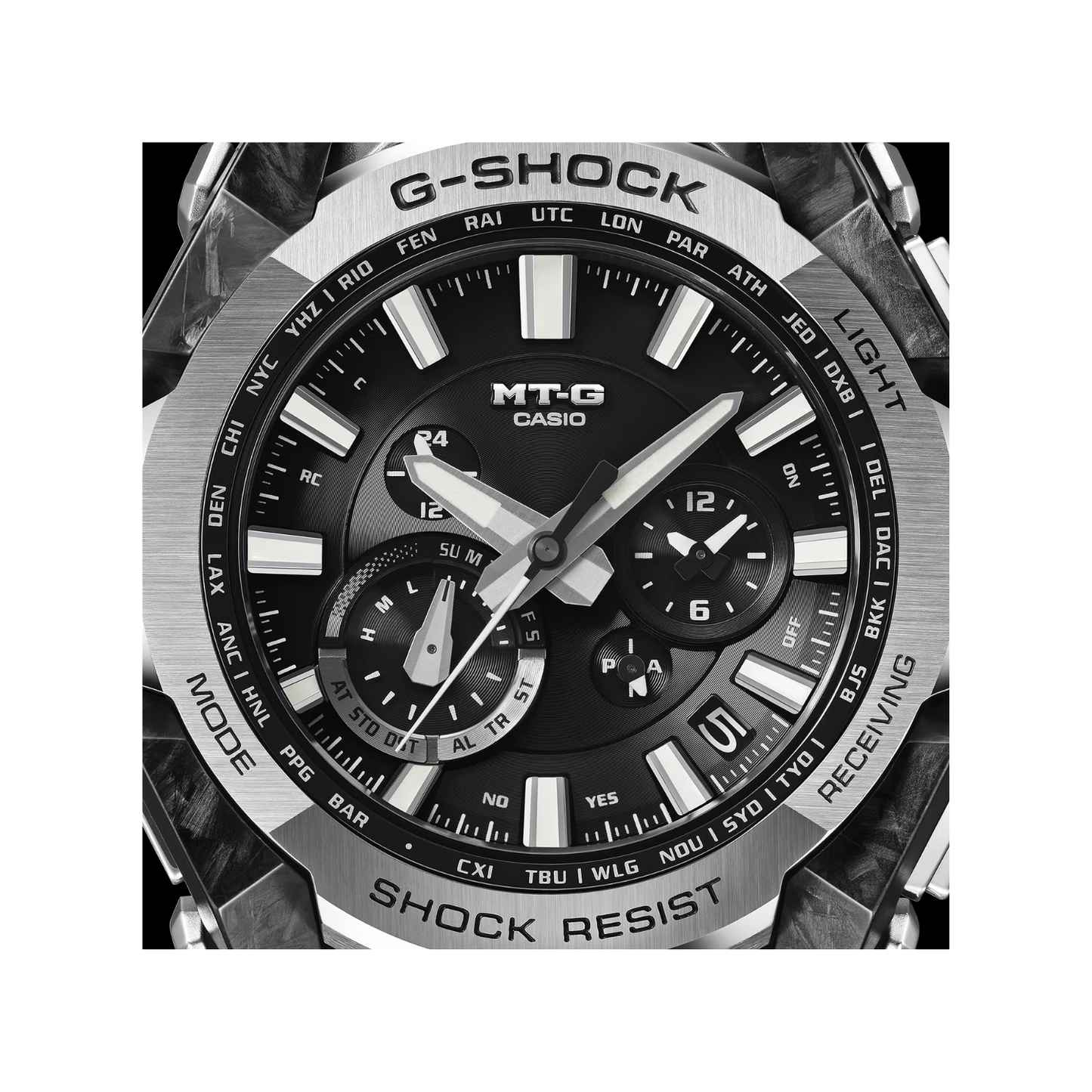 Reloj Análogo Casual Plateado de Hombre