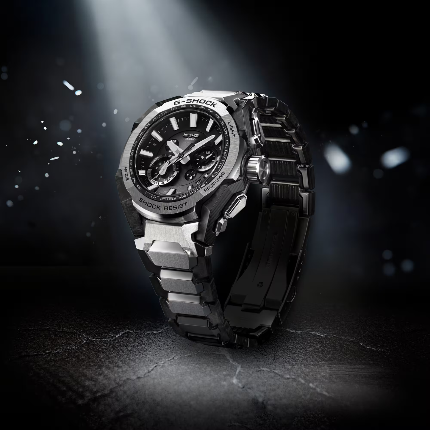 Reloj Análogo Casual Plateado de Hombre