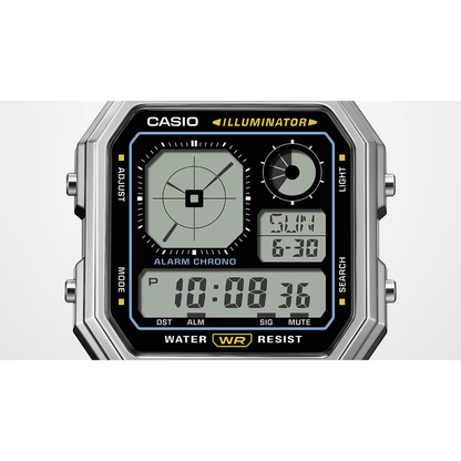 Reloj Digital Vintage Plateado Unisex