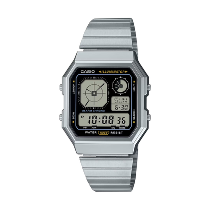 Reloj Digital Vintage Plateado Unisex