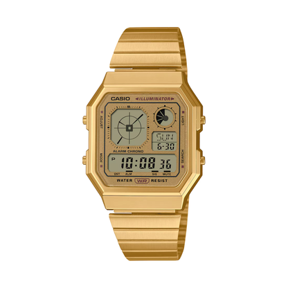 Reloj Digital Vintage Dorado Unisex