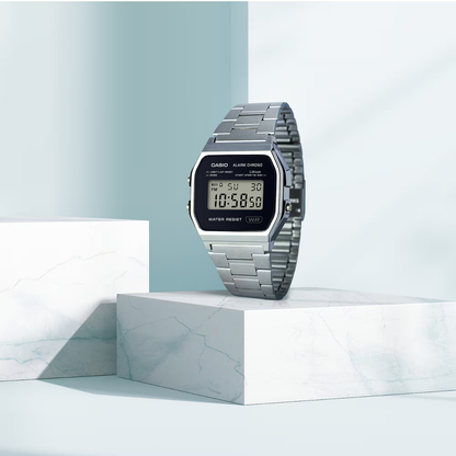 Reloj Digital Vintage Plateado Unisex