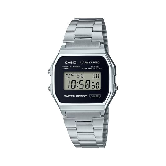 Reloj Digital Vintage Plateado Unisex