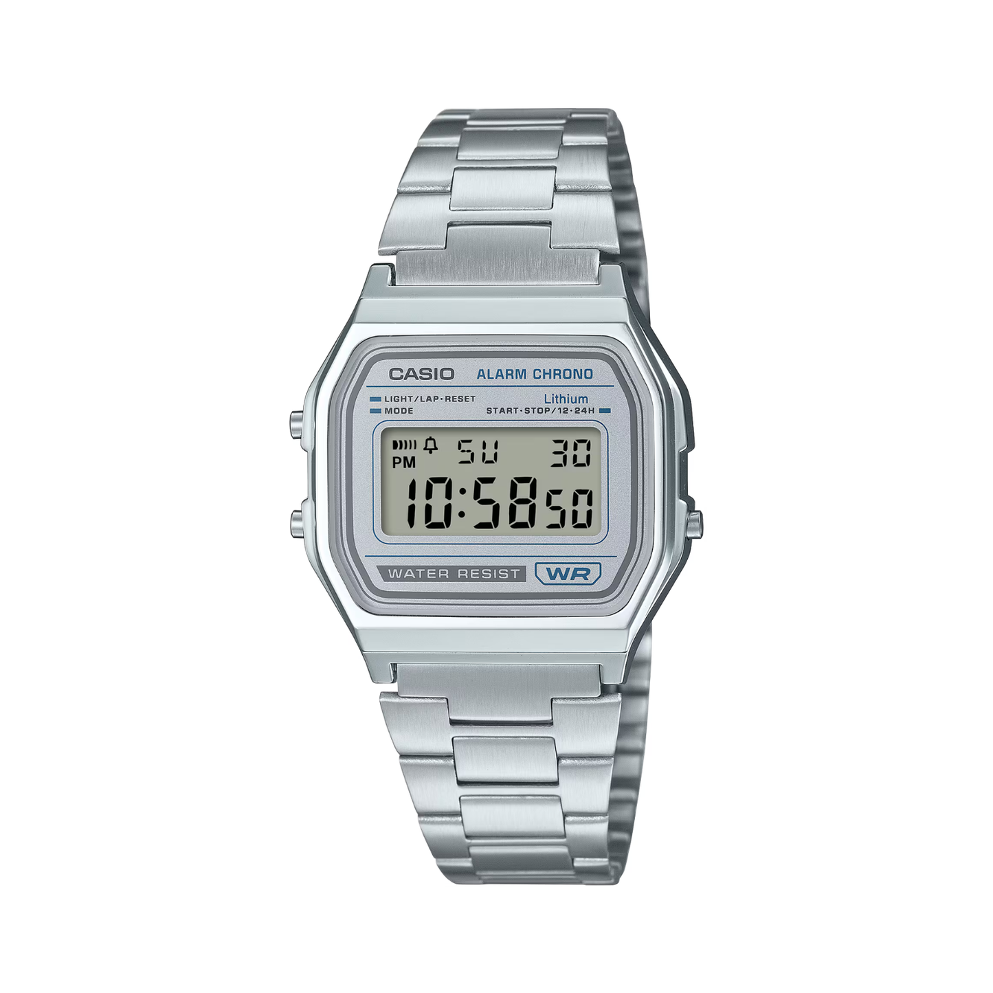 Reloj Digital Vintage Plateado Unisex