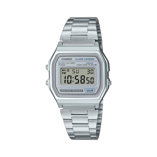 Reloj Digital Vintage Plateado Unisex