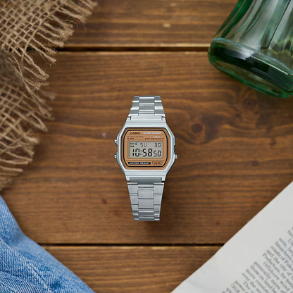 Reloj Digital Vintage Plateado Unisex