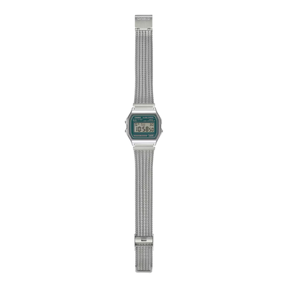 Reloj Digital Vintage Plateado Unisex