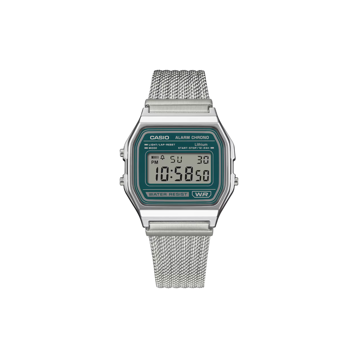 Reloj Digital Vintage Plateado Unisex