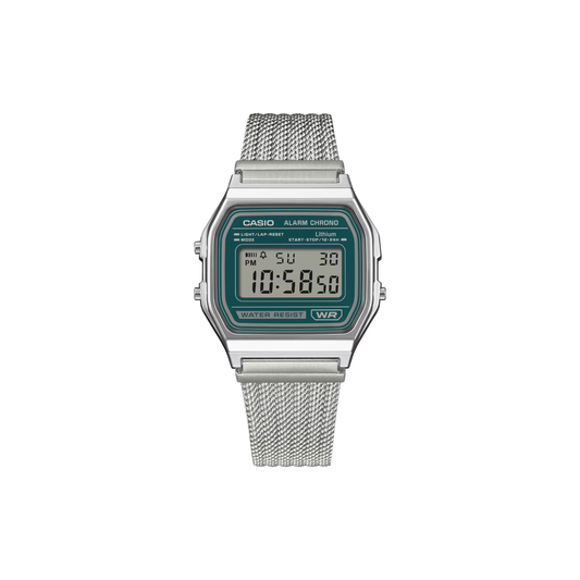Reloj Digital Vintage Plateado Unisex