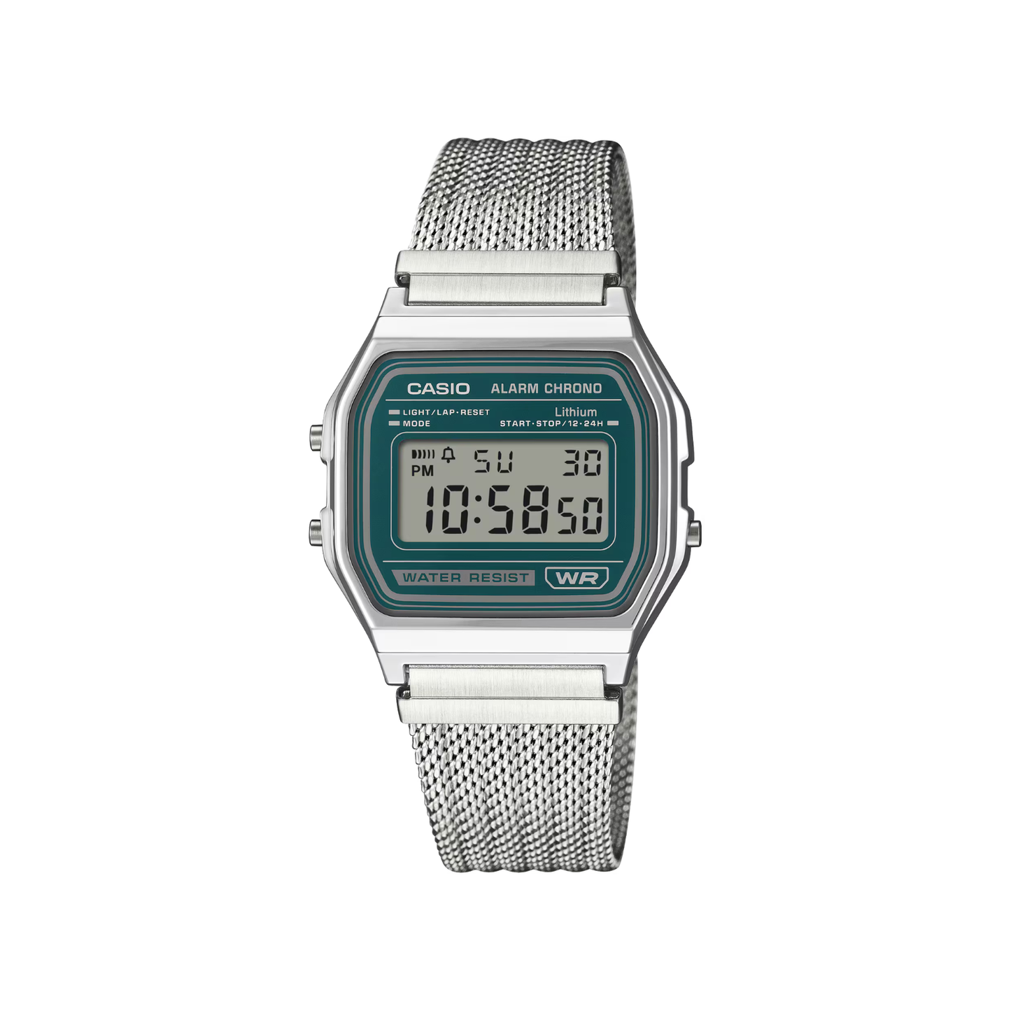 Reloj Digital Vintage Plateado Unisex