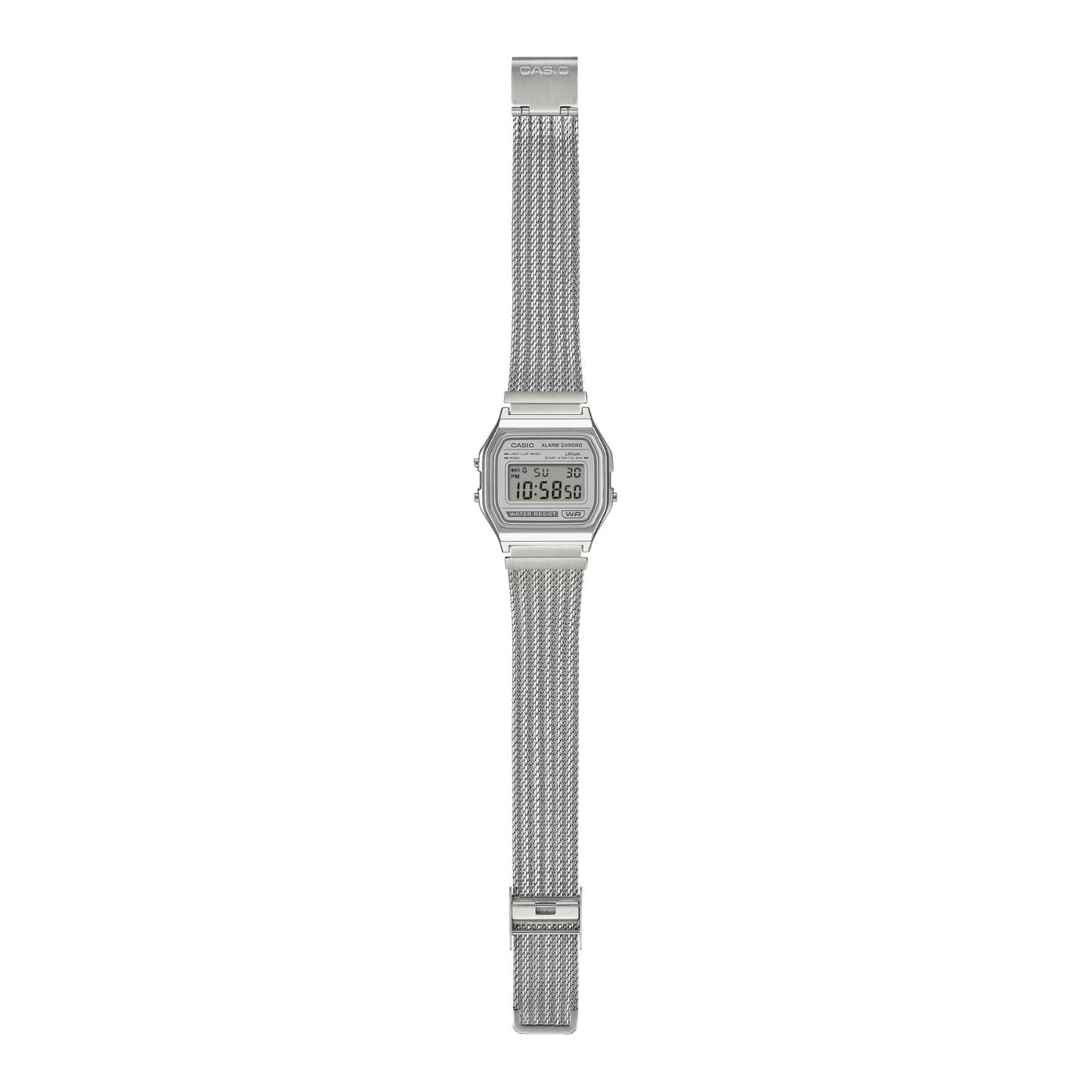 Reloj Digital Vintage Plateado Unisex