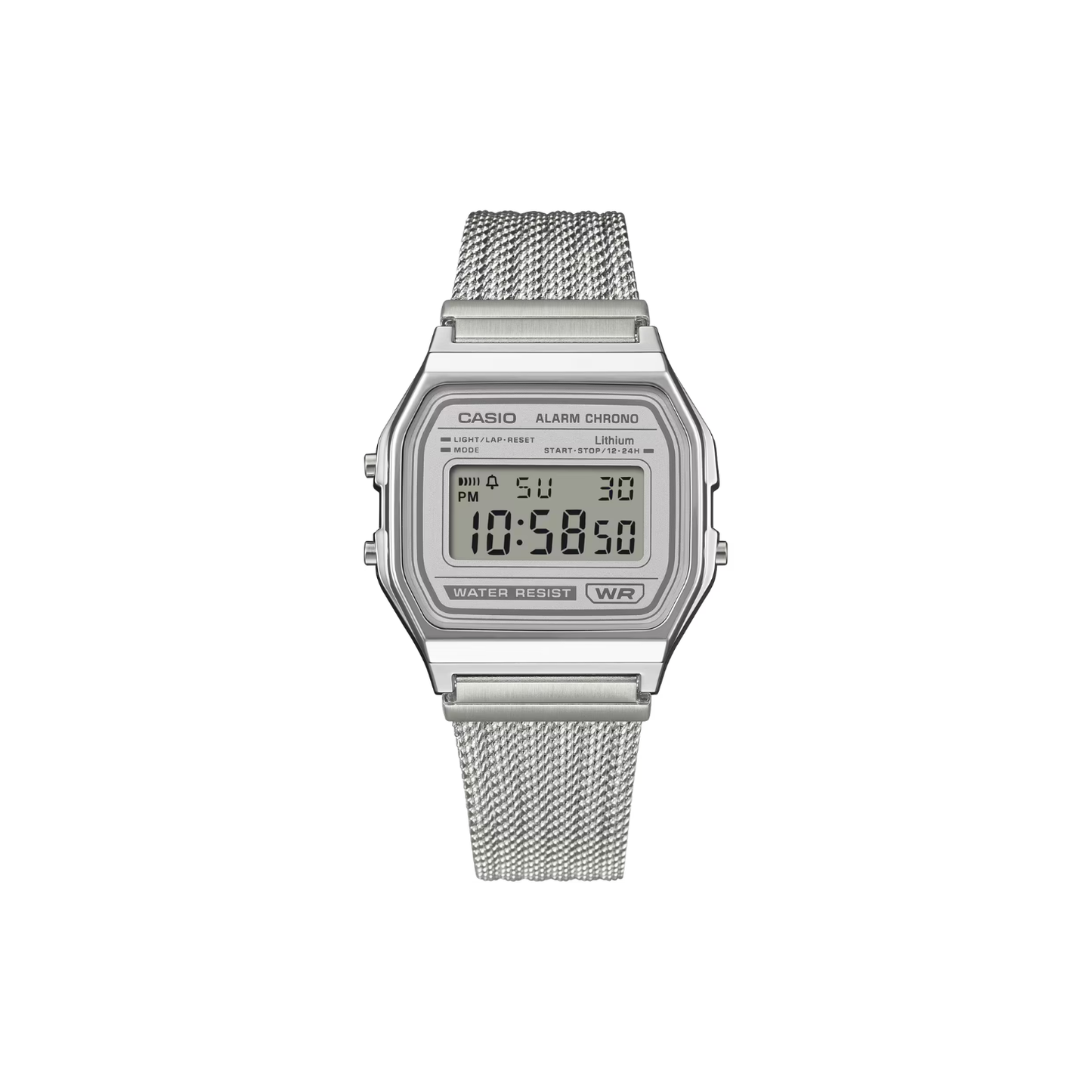 Reloj Digital Vintage Plateado Unisex