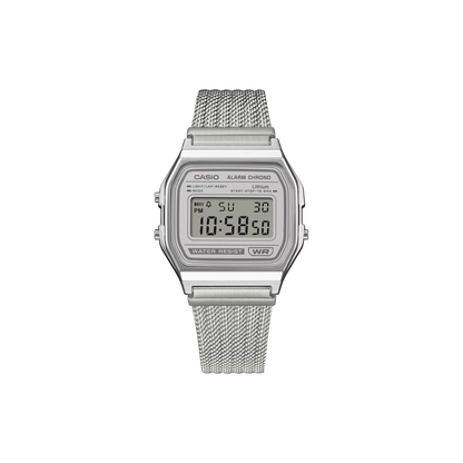 Reloj Digital Vintage Plateado Unisex