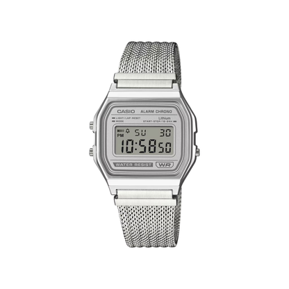 Reloj Digital Vintage Plateado Unisex