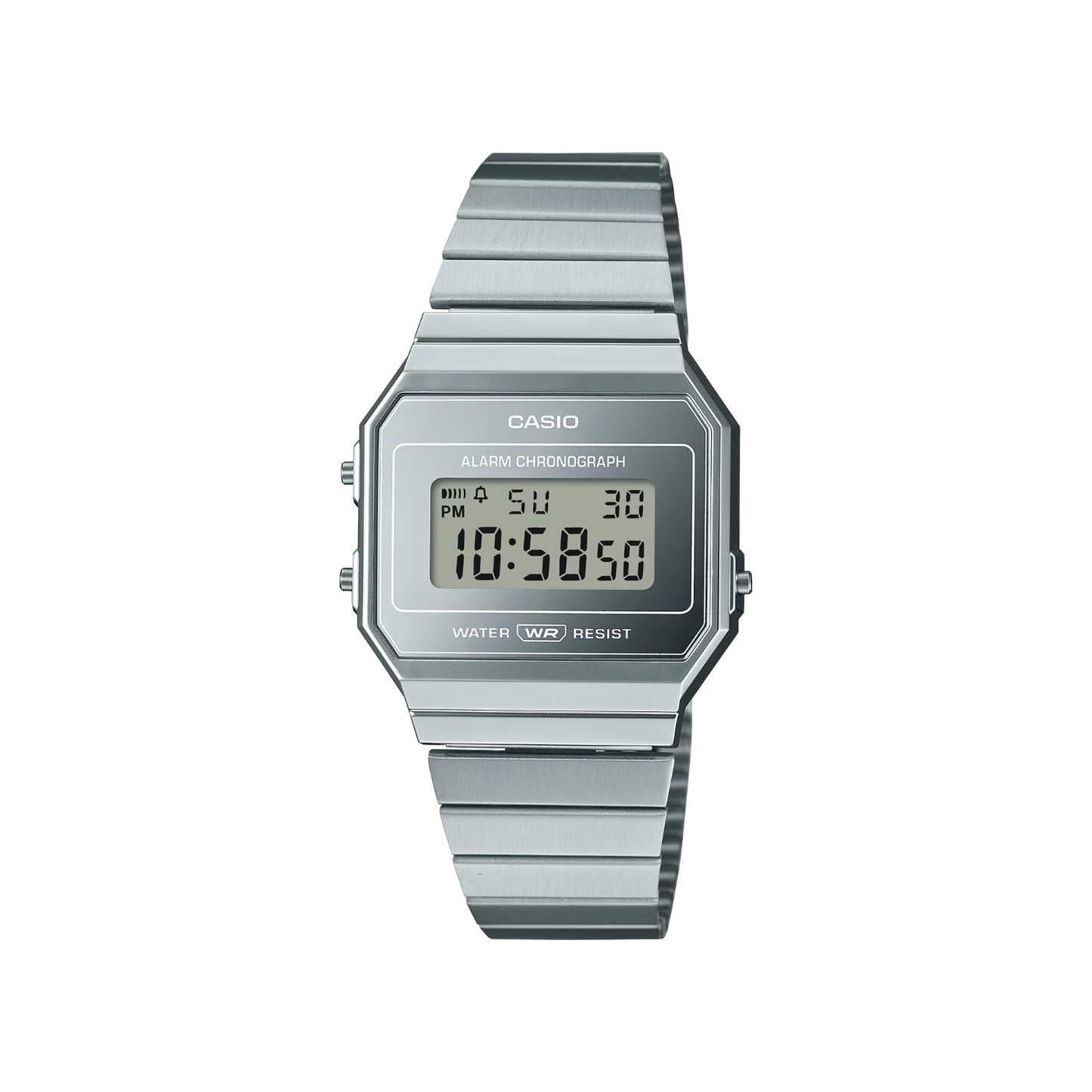 Reloj Digital Vintage Plateado de Mujer