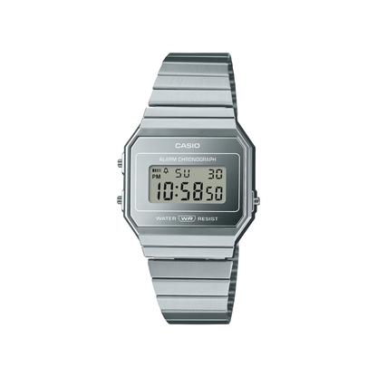 Reloj Digital Vintage Plateado de Mujer