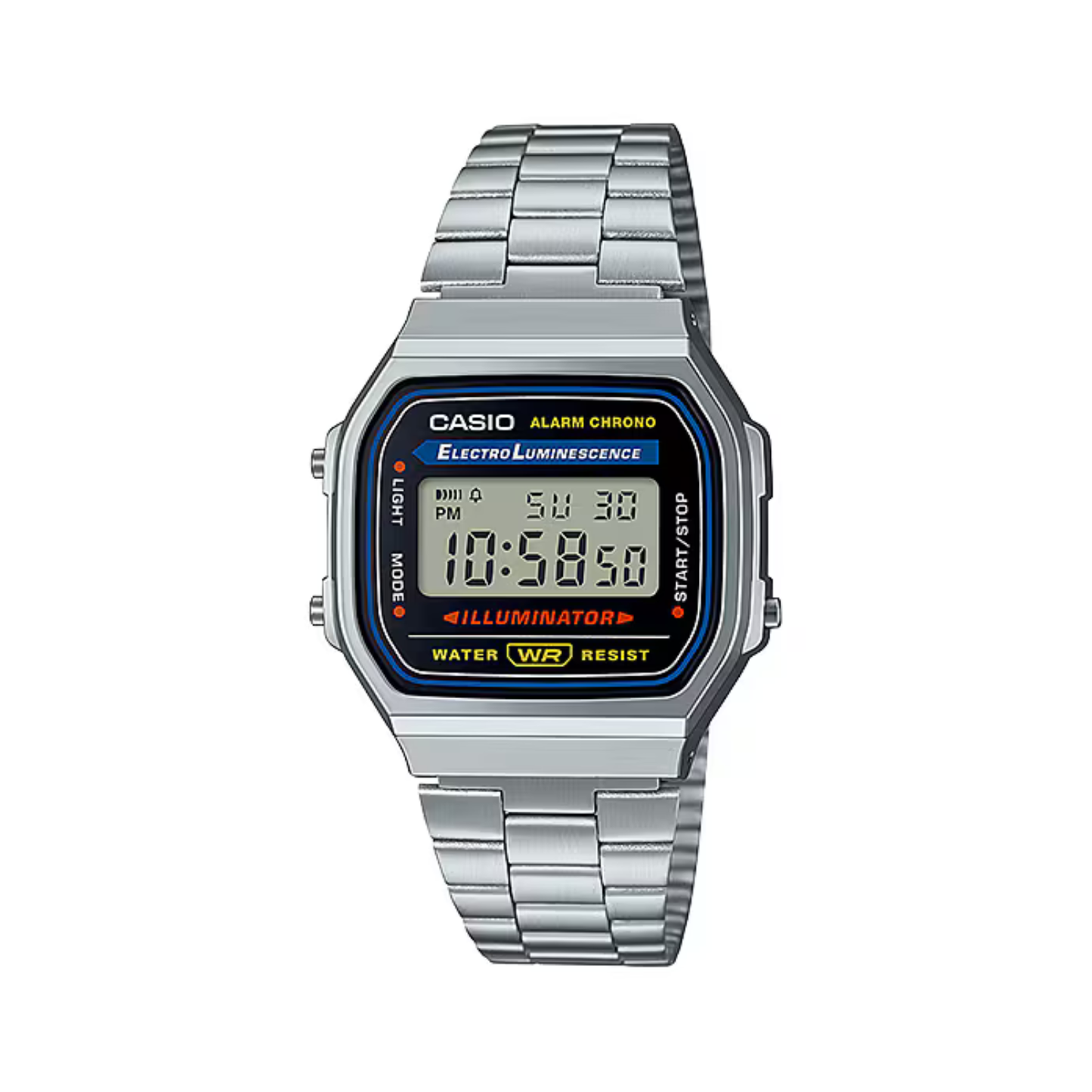 Reloj Digital Vintage Plateado de Mujer