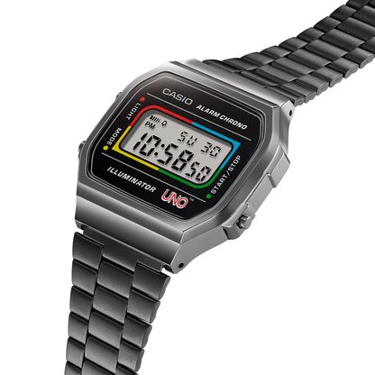Reloj Digital Vintage Gris Unisex Edición Limitada de UNO™