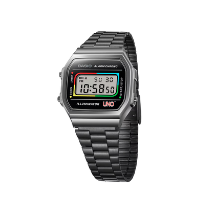 Reloj Digital Vintage Gris Unisex Edición Limitada de UNO™