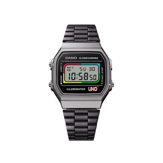 Reloj Digital Vintage Gris Unisex Edición Limitada de UNO™