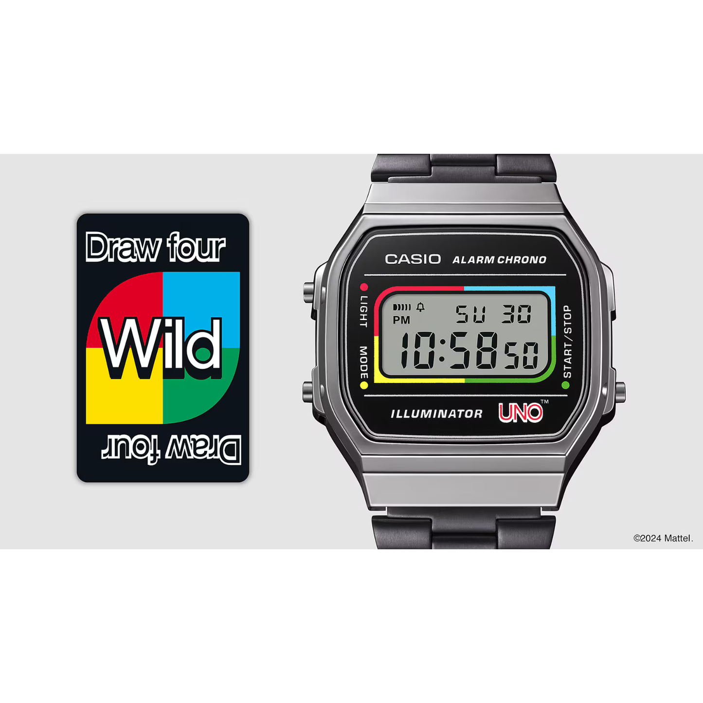 Reloj Digital Vintage Gris Unisex Edición Limitada de UNO™
