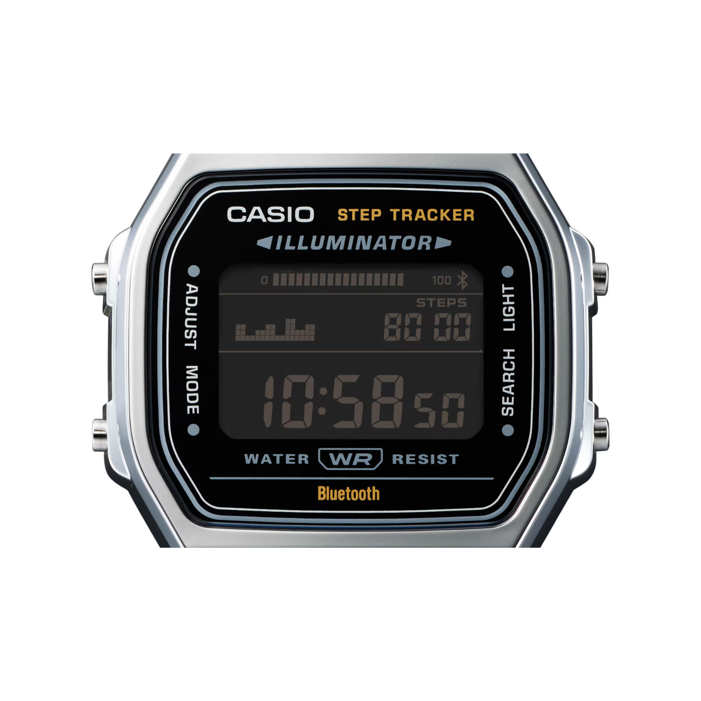 Reloj Digital Vintage Plateado de Hombre Serie Bluetooth