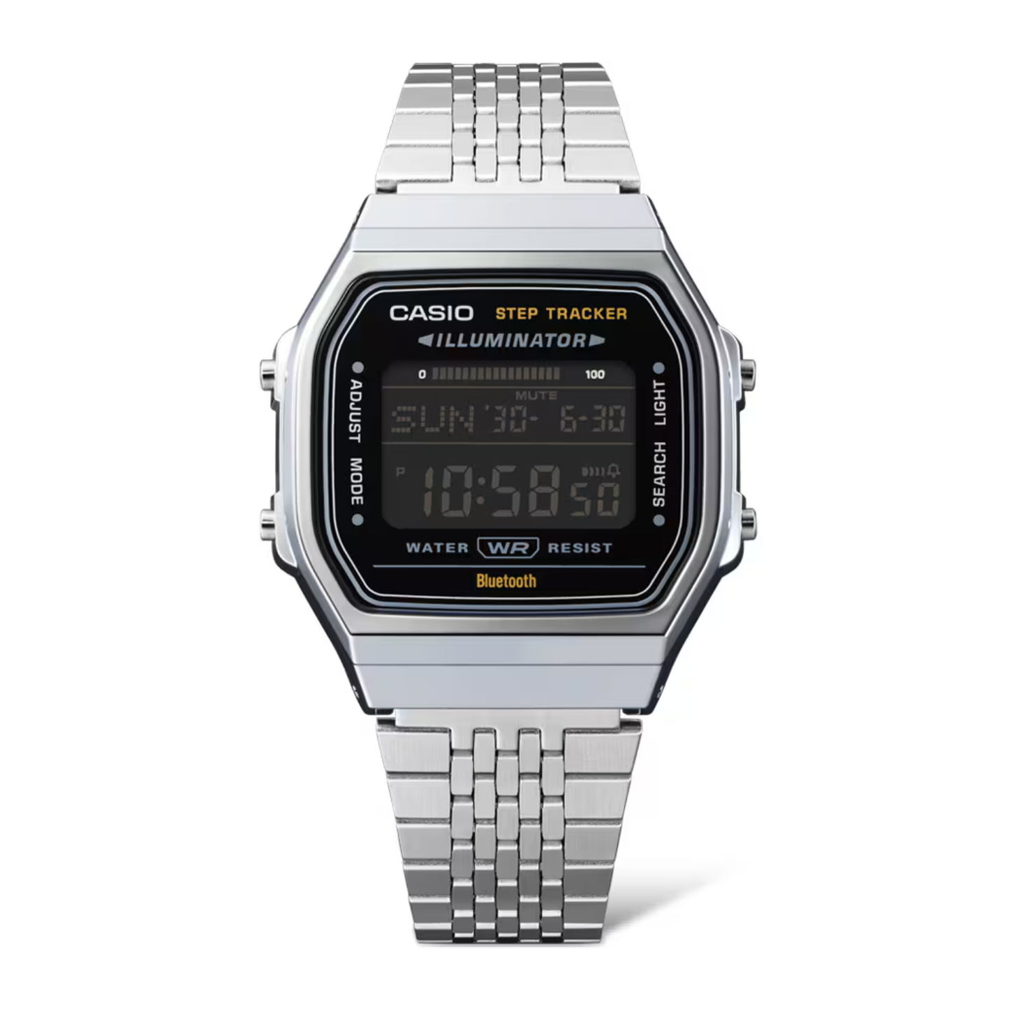 Reloj Digital Vintage Plateado de Hombre Serie Bluetooth
