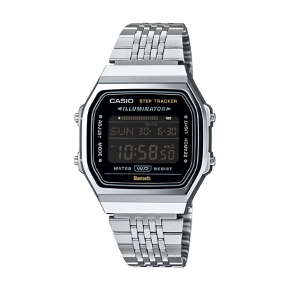 Reloj Digital Vintage Plateado de Hombre Serie Bluetooth