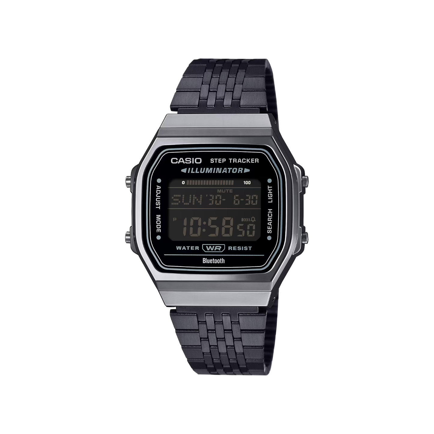 Reloj Digital Vintage Iconic Bluetooth Negro de Hombre