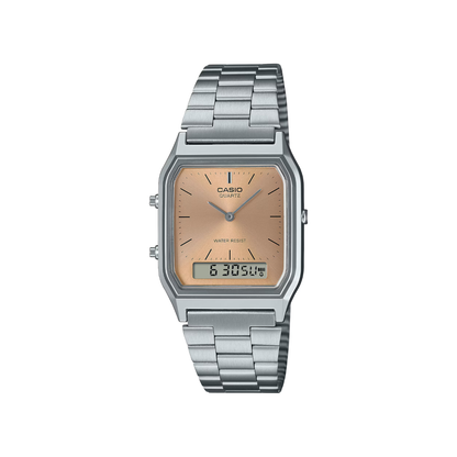 Reloj Análogo Digital Vintage Beige Unisex