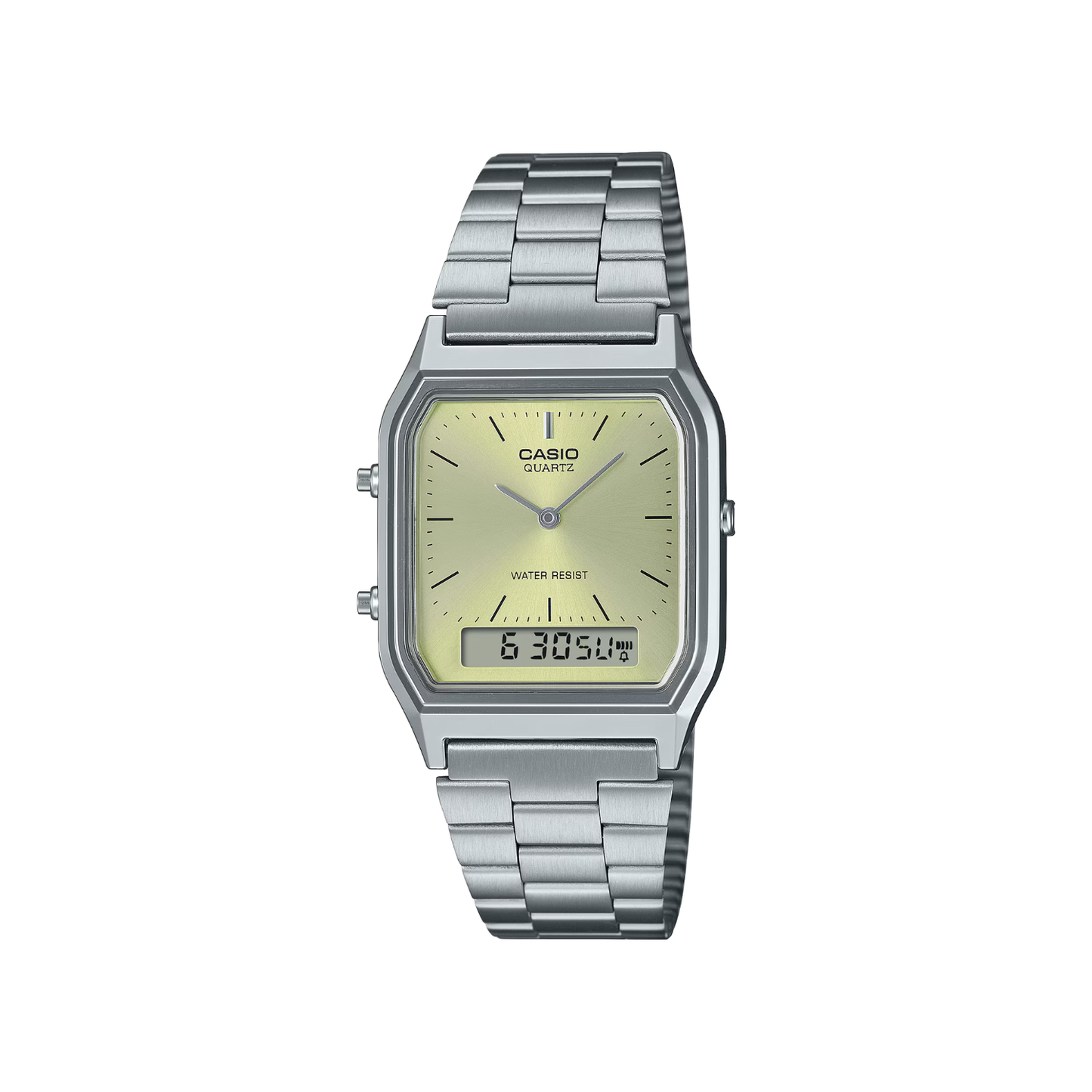Reloj Análogo Digital Vintage Verde Olivo Unisex