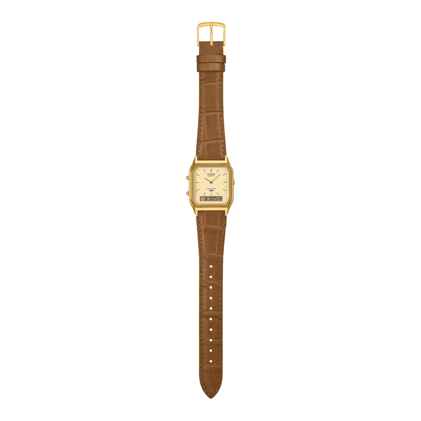 Reloj Análogo Digital Vintage Dorado Unisex