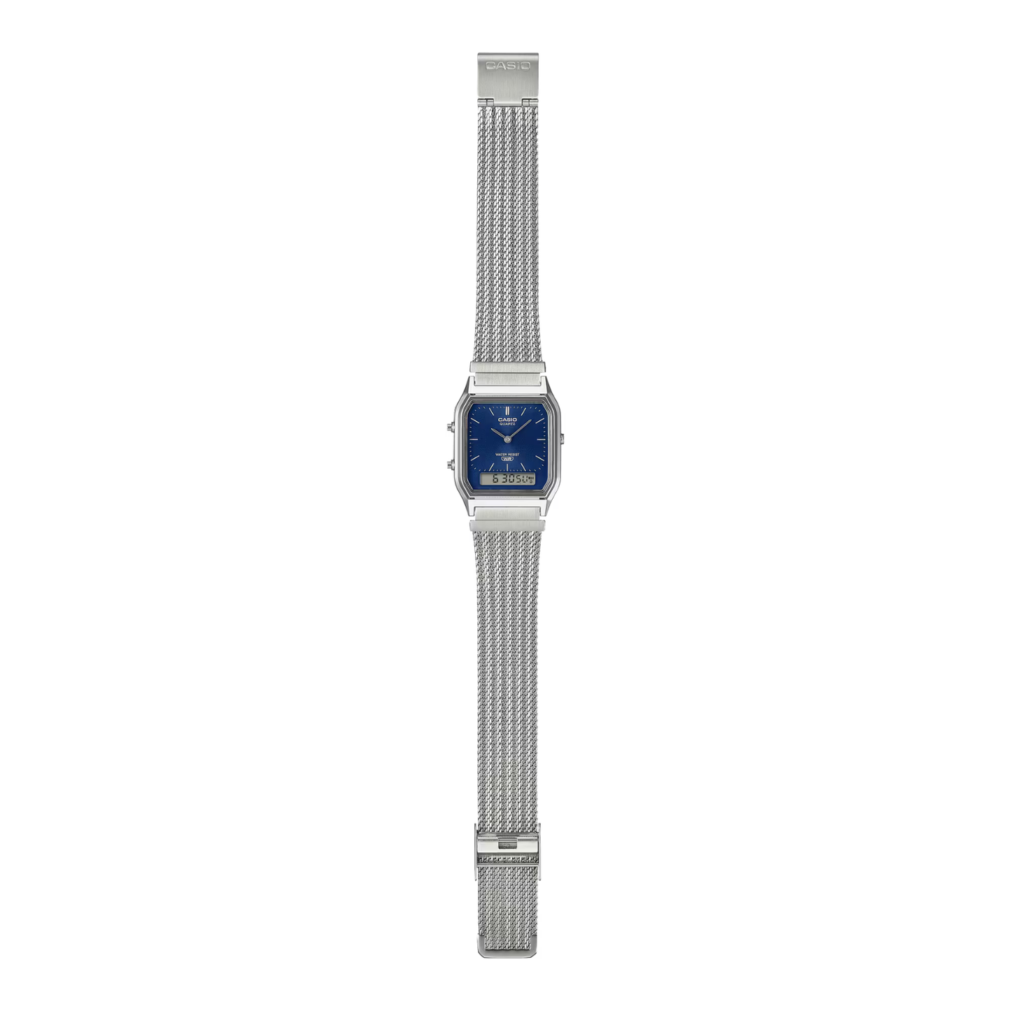 Reloj Análogo Digital Vintage Plateado de Hombre