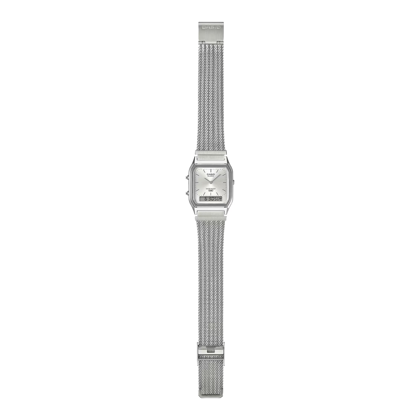 Reloj Análogo Digital Vintage Plateado Unisex