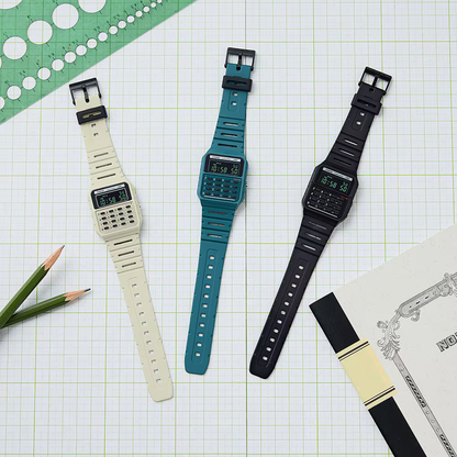 Reloj Digital Calculadora Casual Verde Unisex